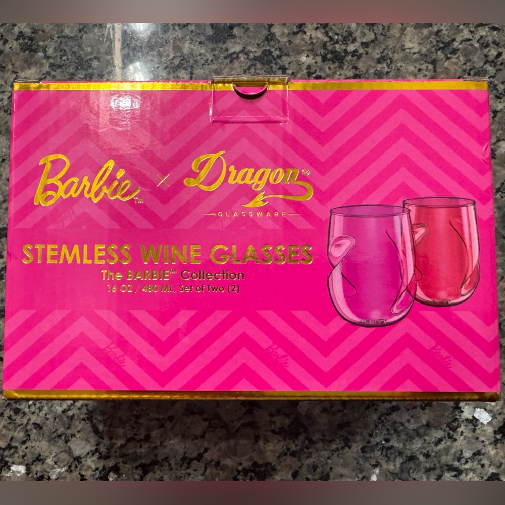 Barbie wine glasses